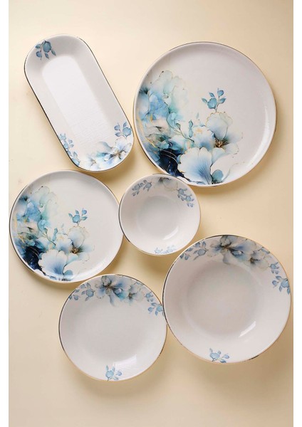 Garden Altın Yaldızlı Stoneware Yemek Takımı 27 Parça 6 Kişilik Yemek Seti fiyatları