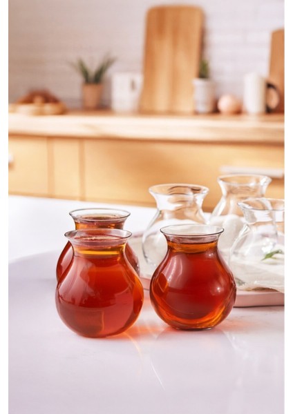 Mercan 6'lı Borosilikat 200 ml Çay Bardağı