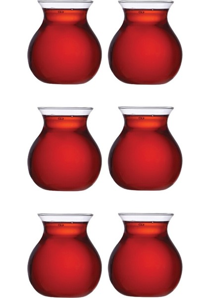 Mercan 6'lı Borosilikat 200 ml Çay Bardağı