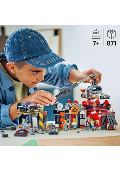 City Hurdalık ve Arabalar 60472-7 Yaş ve Üzeri Çocuklar Için Yaratıcı Oyuncak Yapım Seti, Doğum Günü Hediyesi (871 Parça) fiyatları