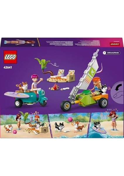 Friends Sörfçü Köpekler ve Scooter Macerası 42641-6 Yaş ve Üzeri Erkek ve Kız Çocukları Için Mini Bebek Içeren Yaratıcı Oyuncak Yapım Seti, Doğum Günü Hediyesi (113 Parça) modelleri