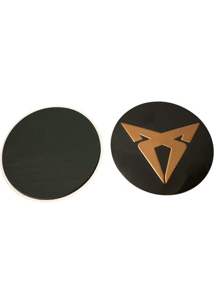 Cupra Logo 56 mm Alüminyum (Siyah-Gold) 4 Adet Alüminyum Jant Göbek Stıcker modelleri