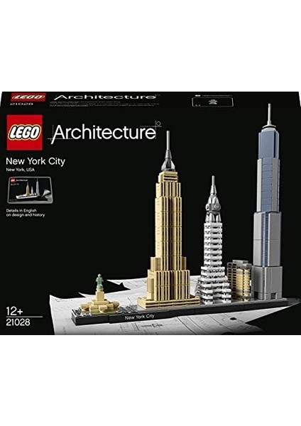 Architecture New York City 21028 - Seyahat, Mimari ve Tarih Meraklısı Yetişkinler Için Koleksiyonluk Yapım Seti (598 Parça) modelleri
