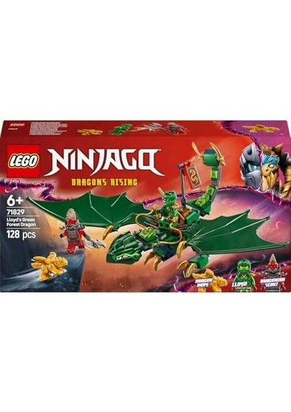 Lloyd Un Yeşil Orman Ejderhası 71829-6 Yaş ve Üzeri Çocuklar Için 2 Minifigürlü Yaratıcı Oyuncak Yapım Seti, Doğum Günü Hediyesi (128 Parça) modelleri