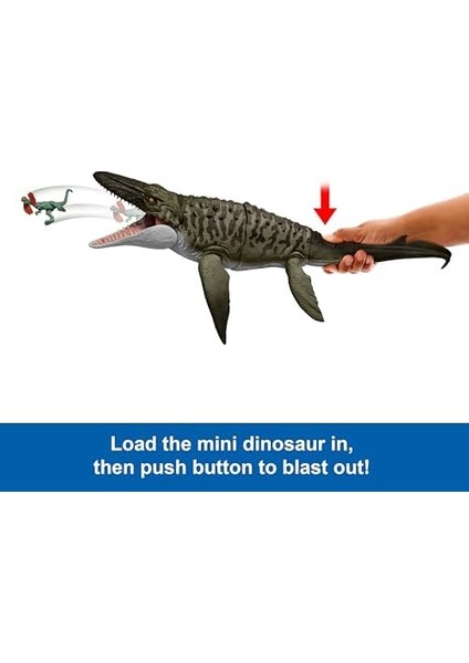 Jurassic World Rebirth Mosasaurus Aksiyon Figürü ve Mini Dilophosaurus, Geniş Çeneli Dinozor Oyuncağı, Filmden Uyarlanan Tasarım, Bükülebilir Eklemler, Dijital Oyunlar, JCH00 fiyatları
