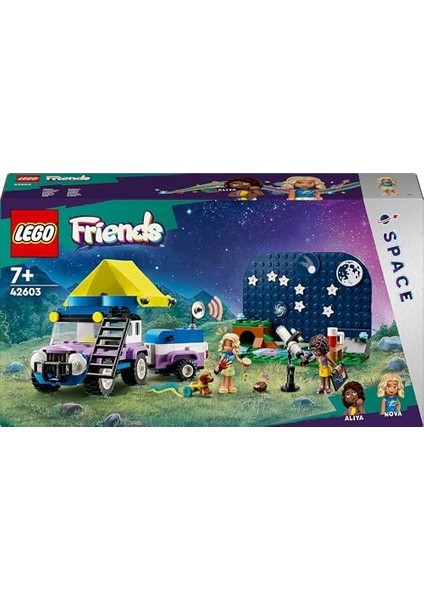 Friends Yıldız Gözlemleme Kamp Aracı 42603-7 Yaş ve Üzeri Kız ve Erkek Çocuklar Için Nova ve Aliya Mini Bebekleri ile Köpek ve Kirpi Hayvan Figürleri Içeren 4x4 Araba Oyuncağı (364 Parça) modelleri