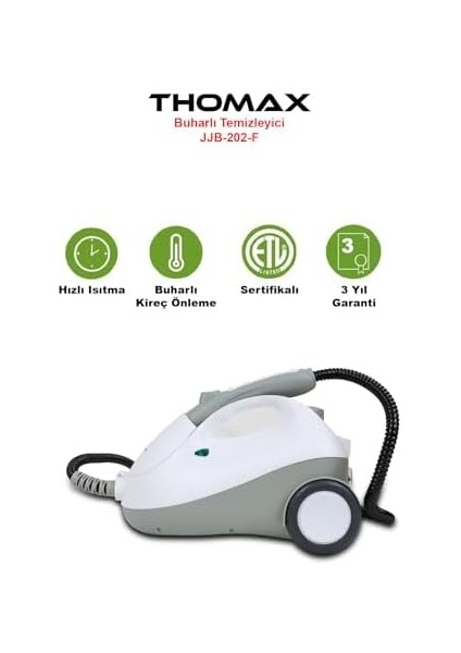 Fonksiyonlu Buharlı Temizleyici Buharlı Temizlik 2000 Watt 1.9lt modelleri