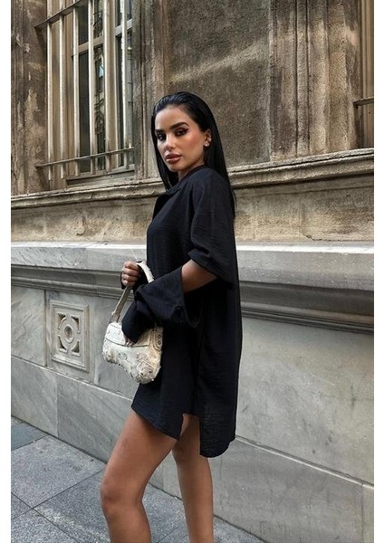 Alina Kol Cut Out Keten Gömlek 3252-08 indirimleri