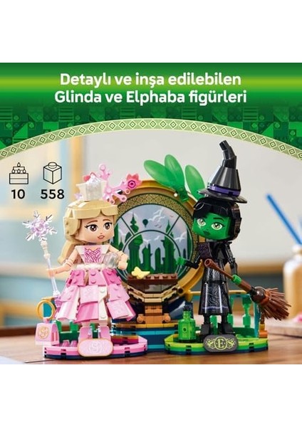 Wicked Elphaba ve Glinda Figürleri 75682-10 Yaş ve Üzeri Çocuklar Için Fantastik Oyuncak Yapım Seti (558 Parça) fiyatları