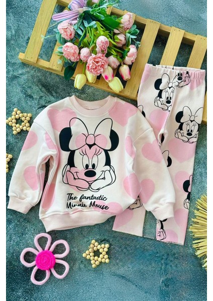 Mnn Too Fantastic Taytlı Kız Çocuk takım - Pembe