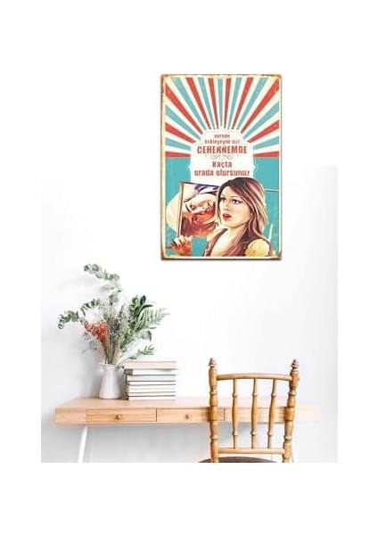 Kuşe Kağıt Duvar Posteri Nerede Bekleyeyim Sizi Retro Vintage DRTR0096 fiyatları