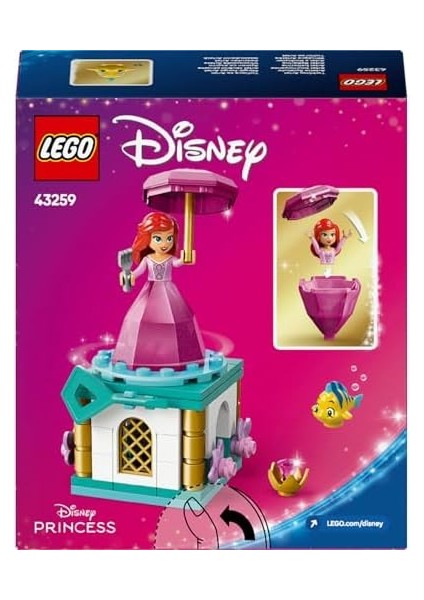 ǀ Princess Dönen Ariel 43259-5 Yaş ve Üzeri Prenses Seven Çocuklar Için Mini Bebek Figürü Içeren Yaratıcı Oyuncak Yapım Seti, Doğum Günü Hediyesi (93 Parça) modelleri