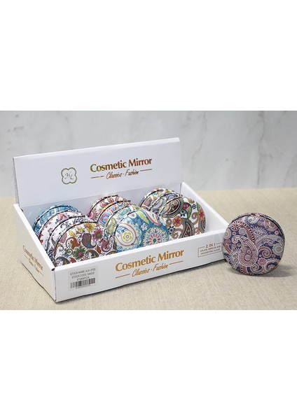 Taşlı Yuvarlak El Aynası Kalın Model 2 fiyatları