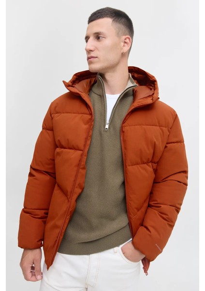 Erkek Jjglobal Kapüşonlu Şişme Mont 12283517 Kiremit