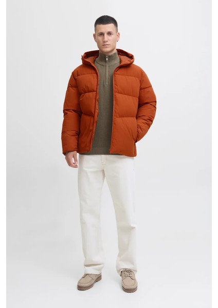 Erkek Jjglobal Kapüşonlu Şişme Mont 12283517 Kiremit fiyatları