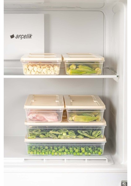 24'lü Set Freshbox Mikrodalga ve Difrize Uygun Saklama Kabı Krem indirimleri