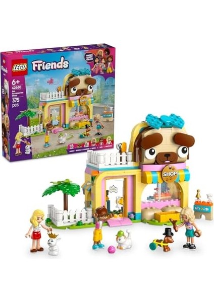 Friends Evcil Hayvan Aksesuar Dükkanı 42650-6 Yaş ve Üzeri Erkek ve Kız Çocukları Için Mini Bebek, Kedi ve Köpek Minifigürü Içeren Yaratıcı Oyuncak Yapım Seti, Doğum Günü Hediyesi (375 Parça) modelleri