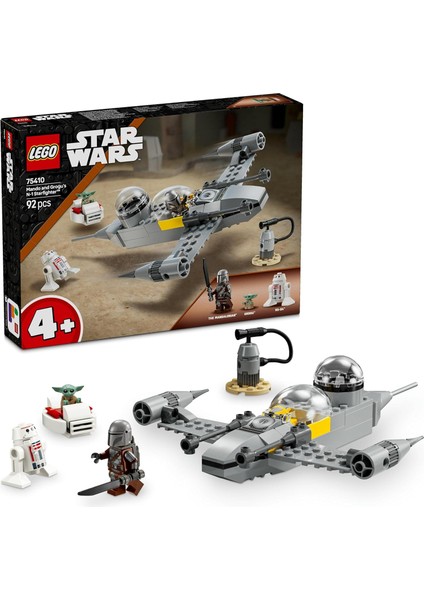 : The Mandalorian Mando ve Grogu Nun N-1 Starfighter I 75410-4 Yaş ve Üzeri Çocuklar Için Yaratıcı Oyuncak Yapım Seti, Doğum Günü Hediyesi (92 Parça)