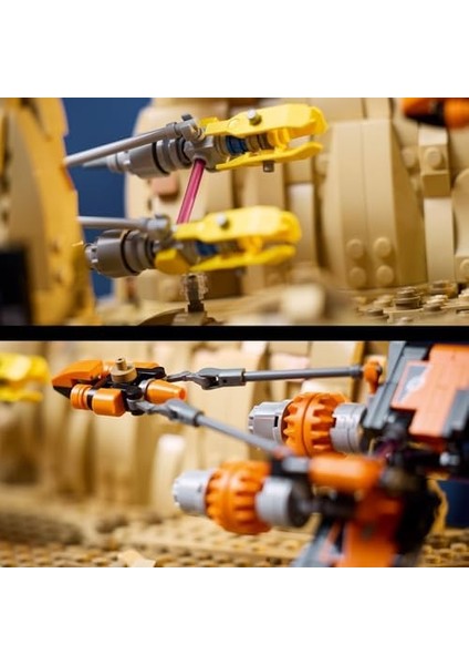 : Gizli Tehlike Mos Espa Pod Yarışı Dioraması 75380 Seven Yetişkinler Için Koleksiyonluk Yaratıcı Model Yapım Seti (718 Parça) modelleri