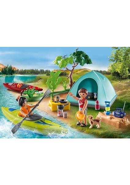 Family Fun 71425 Çadır, Kamp, Kano ve Kamp Ateşi ile Çadır Alanında Heyecan Verici Doğa Macerası, Açık Havada Ortak Tatil, 4 Yaşından Büyük Çocuklar Için Oyuncak modelleri