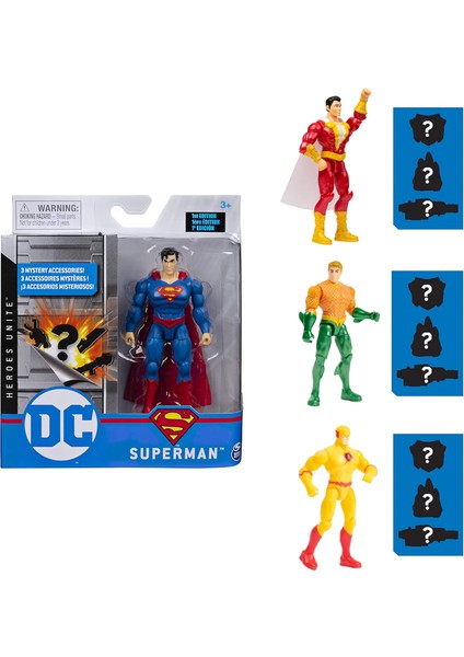 Comics 10 cm Superman 3 Gizem Aksesuarlı Aksiyon Figürü, Macera (Asorti)