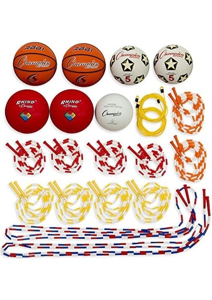 Education Kit W/seven Balls, 14 Jump Ropes, Assorted Colors modelleri