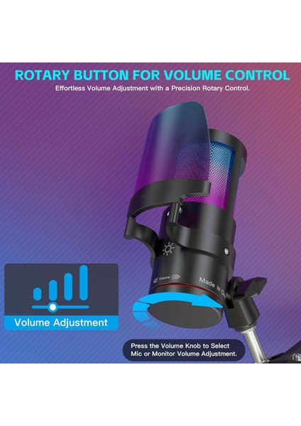 Rgb USB Oyun ve Yayın Mikrofonu – 192KHZ Yüksek Çözünürlüklü Ses, Gürültü Engelleme, Rgb Aydınlatma, Tak & Çalıştır,ps5/4 ile Uyumlu, Ayarlanabilir Kol ve Masa Standı Dahil | KM8S fiyatları