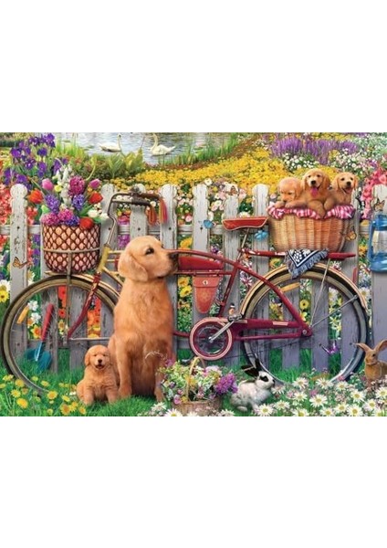 500 Parçalı Puzzle Bahçede Köpekler modelleri