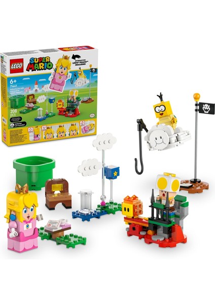 Super Mario Interaktif Peach ile Maceralar 71441 - - 6 Yaş ve Üzeri Çocuklar Için Koleksiyonluk Yaratıcı Oyuncak Yapım Seti (208 Parça)