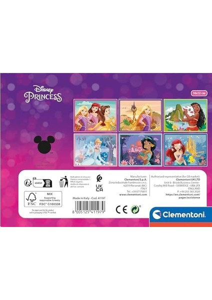 12 Parça Küp Puzzle Princess modelleri