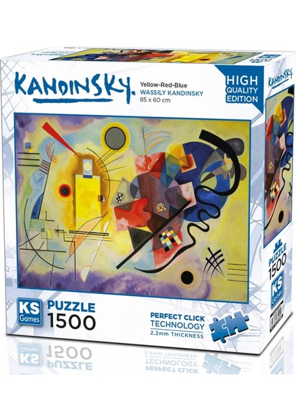 Games 1500 Parça Sarı Kırmızı Mavi Puzzle
