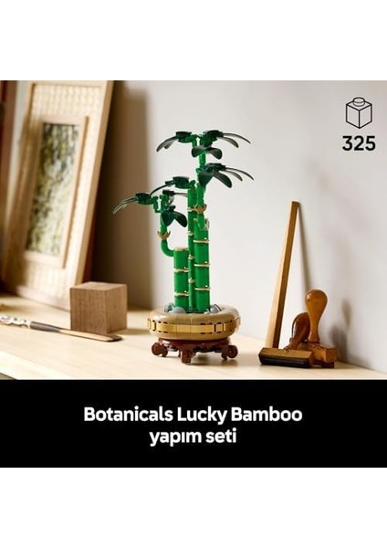 Botanicals Şans Bambusu 10344 - Yetişkin Kadın ve Erkekler Için Bambu Sapları, Çakıl Taşları ve Ahşap Efektli Saksı Içeren Dekoratif Bitki Seti, Ev ve Ofis Dekorasyonu Hediye Fikri (325 Parça) fiyatları