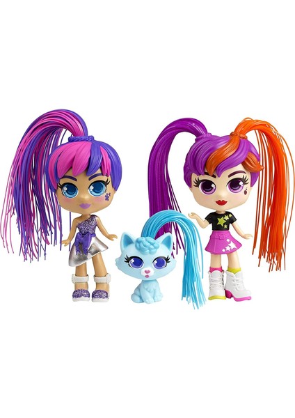 Curli Girls Bebek ve Hayvan 3'lü Set