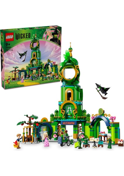 Wicked Emerald City Ye Hoş Geldiniz 75684-9 Yaş ve Üzeri Çocuklar Için Kule Modeli, Glinda ve Elphaba Mini Bebekleri Içeren Yaratıcı Oyuncak Yapım Seti (945 Parça)