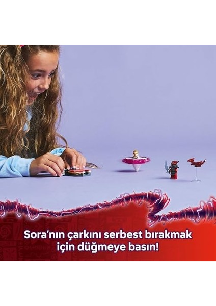 Sora Nın Ejderha Spinjitzu Topacı 71824-6 Yaş ve Üzeri Çocuklar Için 2 Ninja Minifigürü Içeren Yaratıcı Oyuncak Yapım Seti, Doğum Günü Hediyesi (56 Parça) modelleri