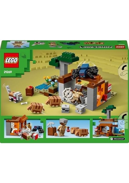 Minecraft Armadillo Maden Keşfi 21269 - 8 Yaş ve Üzeri Erkek ve Kız Çocuklar Için Mağara Örümceği ve Kurt Figürleri Içeren Rol Yapım Oyuncağı Yapım Seti, Doğum Günü Hediyesi Fikri (247 Parça) modelleri