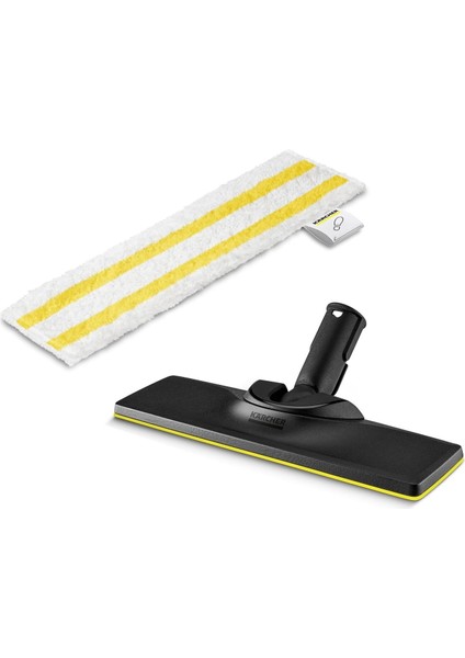 Orijinal Set Zemin Başlığı ve Mikrofiber Bez Easyfix Buharlı Temizleyici Kärcher Sc ile Uyumlu - Zeminler Için, Her Türlü Yüzey Için Uygun, Makinede Yıkanabilir, Beyaz