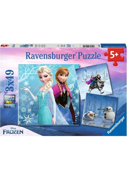92642 Frozen Kış Macerası 3'lü 49 Parça Yapboz