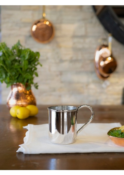 Bakır Kupa Bardak Düz Model Gümüş Renk 500 ml fiyatları