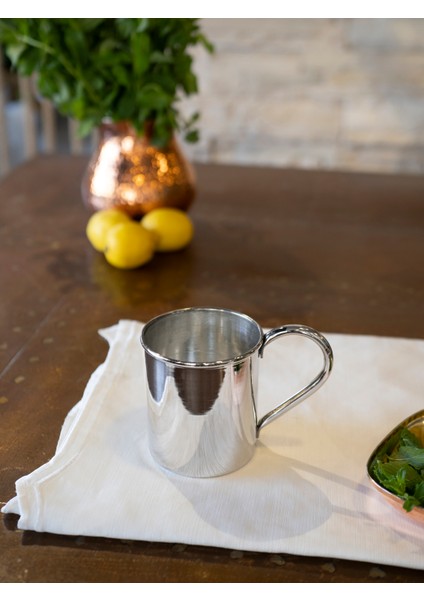 Bakır Kupa Bardak Düz Model Gümüş Renk 500 ml modelleri