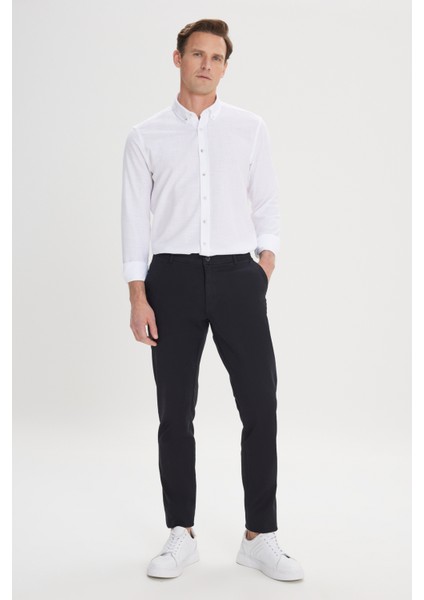 Erkek Siyah Kanvas Slim Fit Dar Kesim Yan Cep Chino Pantolon fırsatları