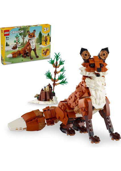 Creator Orman Hayvanları: Kızıl Tilki 31154 - 9 Yaş ve Üzeri Çocuklar Için Baykuş ve Sincap Seçenekli 3 Ü 1 Arada Model, Doğa ve Hayvan Severlere Uygun Hediye Fikri (667 Parça)