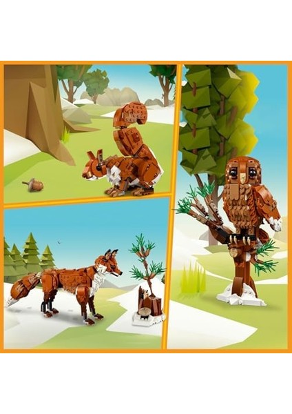 Creator Orman Hayvanları: Kızıl Tilki 31154 - 9 Yaş ve Üzeri Çocuklar Için Baykuş ve Sincap Seçenekli 3 Ü 1 Arada Model, Doğa ve Hayvan Severlere Uygun Hediye Fikri (667 Parça) fiyatları