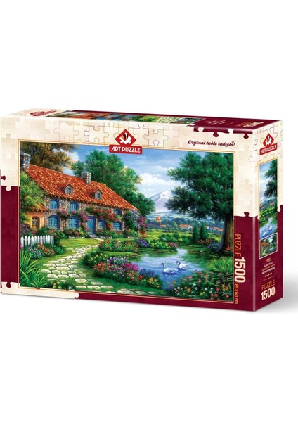 Puzzle Kuğulu Bahçe 1500 Parça Puzzle