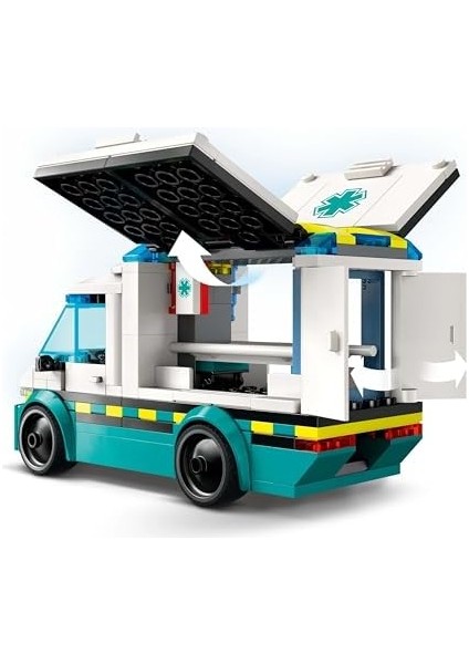 City Acil Yardım Ambulansı 60451 - Model Araç Seven 5 Yaş Üzeri Çocuklar Için Yaratıcı Oyuncak Yapım Seti, Doğum Günü Hediyesi (184 Parça) fiyatları
