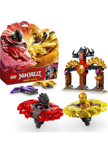 Ejderha Spinjitzu Savaş Paketi 71826-6 Yaş ve Üzeri Çocuklar Için 2 Ninja Minifigürü Içeren Yaratıcı Oyuncak Yapım Seti, Doğum Günü Hediyesi (186 Parça)