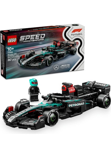 Speed Champions Mercedes-Amg F1 W15 Yarış Arabası 77244 - 10 Yaş ve Üzeri Kız ve Erkek Çocukları Için Koleksiyonluk Sürücü Minifigürü Içeren Yapım Seti ve Sergileme Seti (267 Parça)