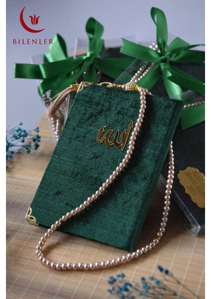 Kutulu Kadife Yasin ve Tesbih Seti 1 Adet- Yeşil fiyatları