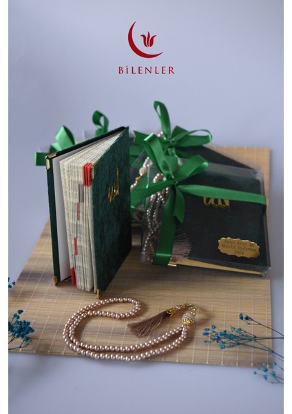 Kutulu Kadife Yasin ve Tesbih Seti 1 Adet- Yeşil modelleri