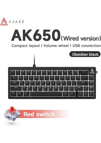 AK650 Red Switch, Gasket, How-Swap Oyuncu Klavyesi (Sleeve Kablo Hediyeli!) fiyatları
